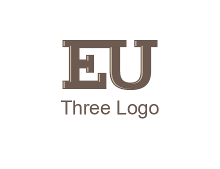 letter EU joined together