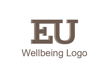 letter EU joined together