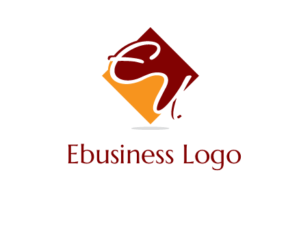 Letters EU are in rhombus shape logo