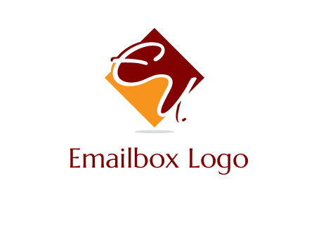 Letters EU are in rhombus shape logo