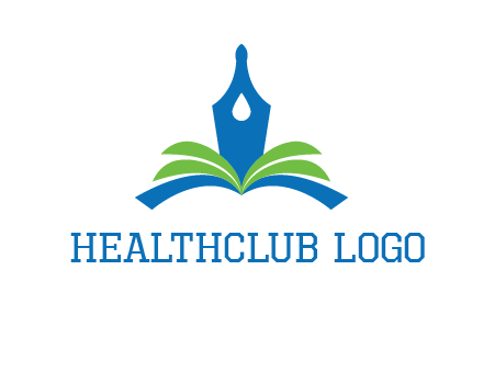pen nib on horizontal book publishing logo