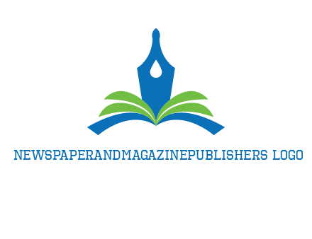 pen nib on horizontal book publishing logo