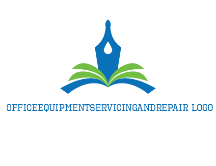 pen nib on horizontal book publishing logo