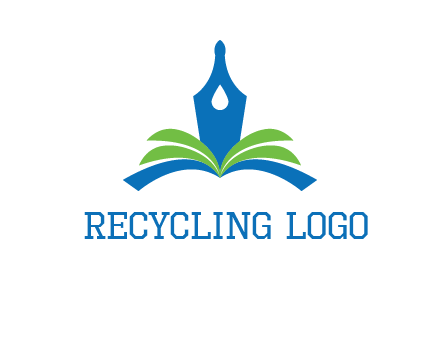 pen nib on horizontal book publishing logo