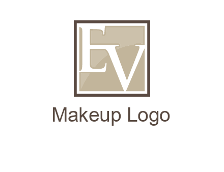 Letters EV are in square logo