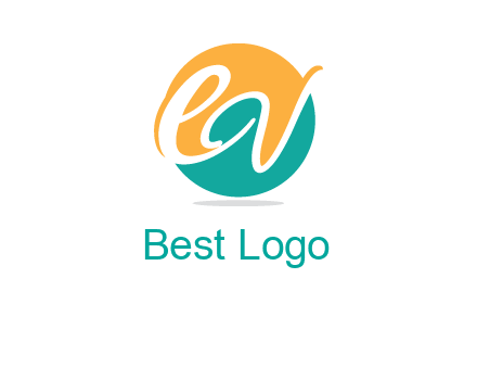Letters EQ are in circle logo