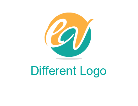 Letters EQ are in circle logo