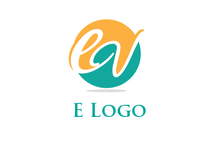 Letters EQ are in circle logo