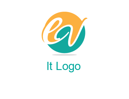 Letters EQ are in circle logo