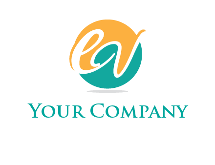 Letters EQ are in circle logo