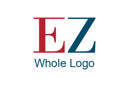 letter EZ joining together