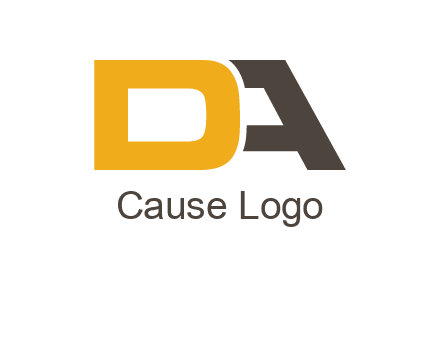 letter D overlapping letter A