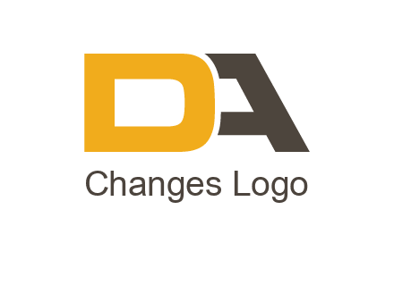 letter D overlapping letter A