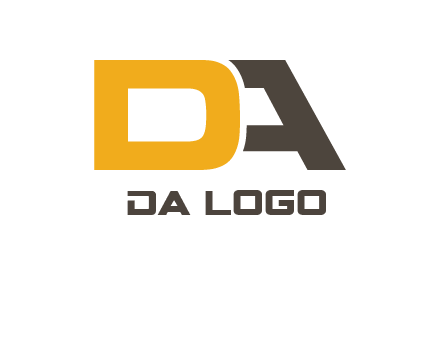 letter D overlapping letter A