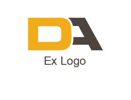 letter D overlapping letter A