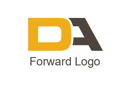 letter D overlapping letter A