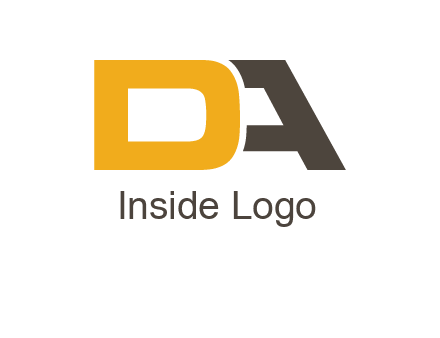 letter D overlapping letter A