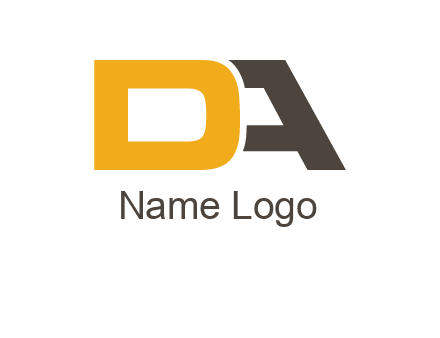 letter D overlapping letter A