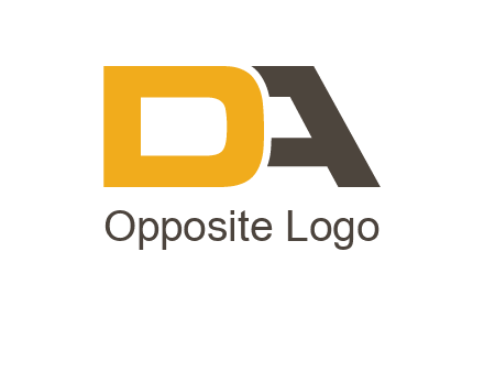 letter D overlapping letter A