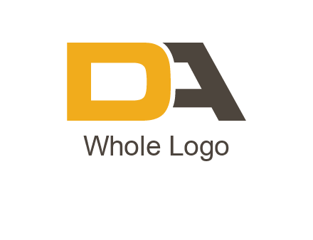 letter D overlapping letter A