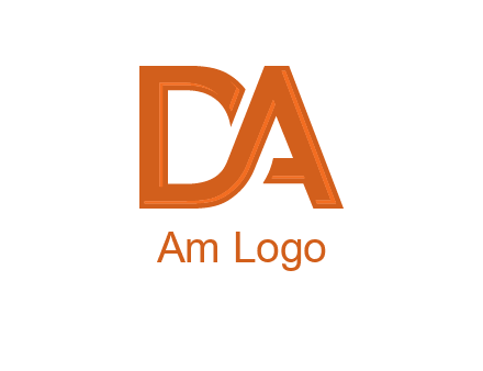 letter DA joined together