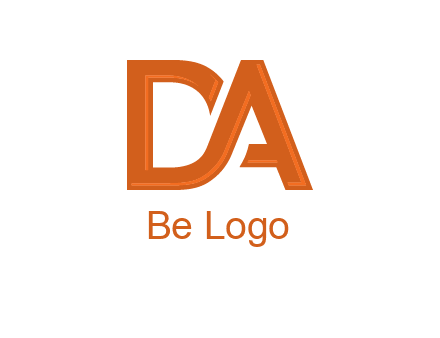 letter DA joined together
