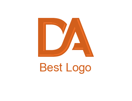 letter DA joined together