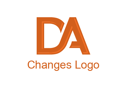 letter DA joined together