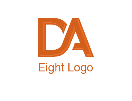letter DA joined together