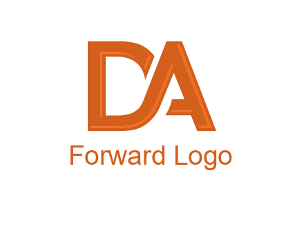 letter DA joined together