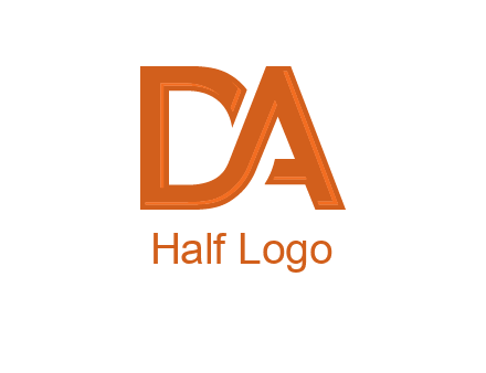 letter DA joined together
