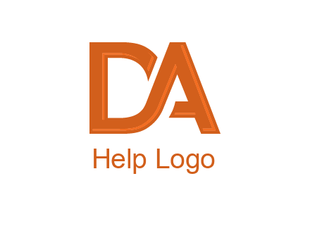 letter DA joined together