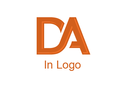 letter DA joined together