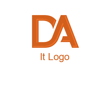 letter DA joined together