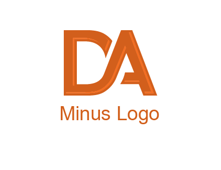 letter DA joined together
