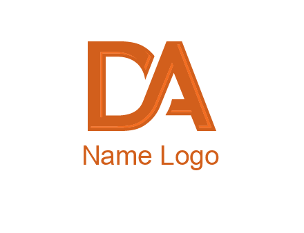 letter DA joined together