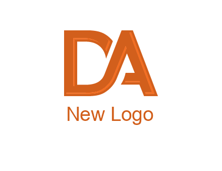 letter DA joined together