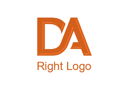 letter DA joined together