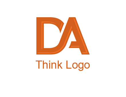 letter DA joined together