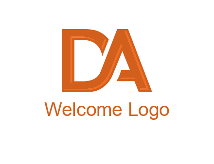 letter DA joined together