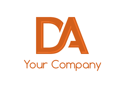 letter DA joined together
