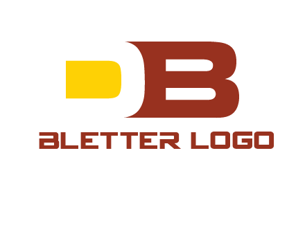 negative spacing letter D with letter B