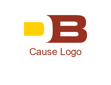 negative spacing letter D with letter B