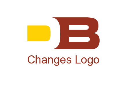 negative spacing letter D with letter B