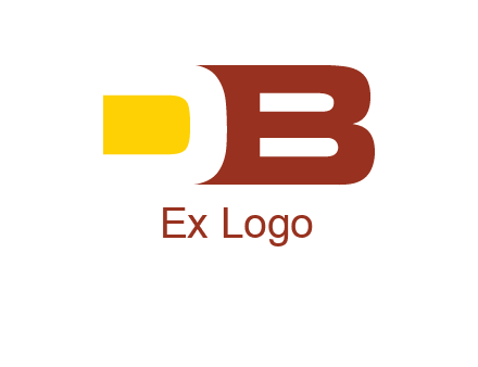 negative spacing letter D with letter B