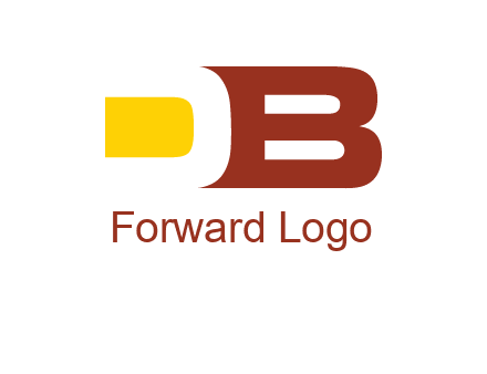 negative spacing letter D with letter B