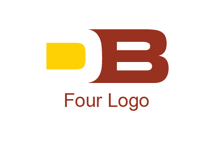 negative spacing letter D with letter B
