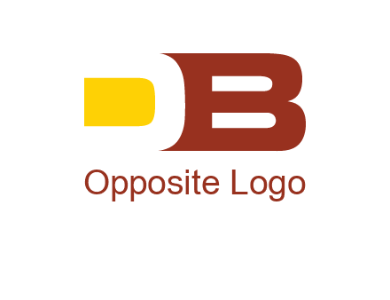 negative spacing letter D with letter B