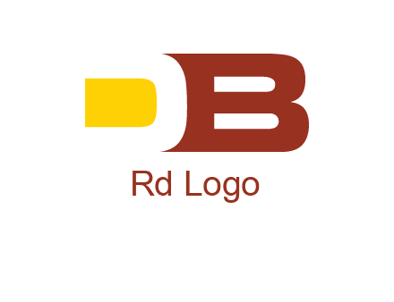 negative spacing letter D with letter B
