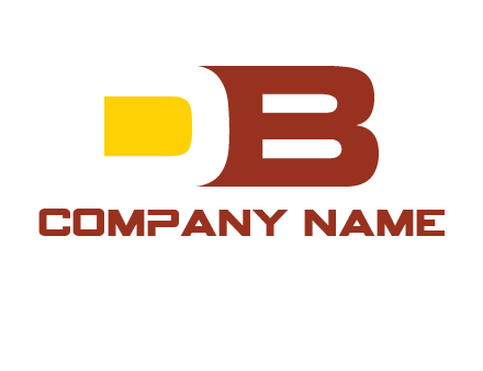 negative spacing letter D with letter B